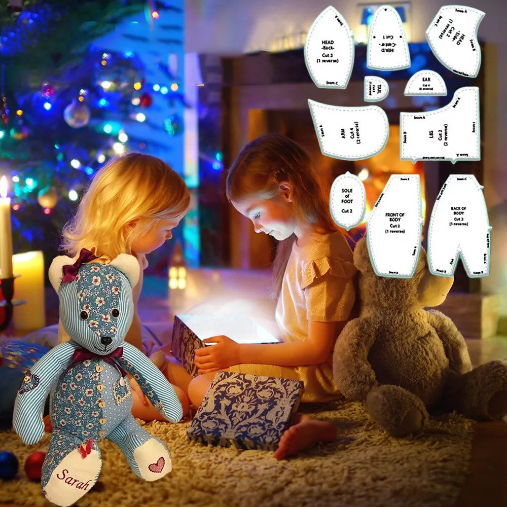 10Pcs Memory Bear Template Cutting Ruler Set