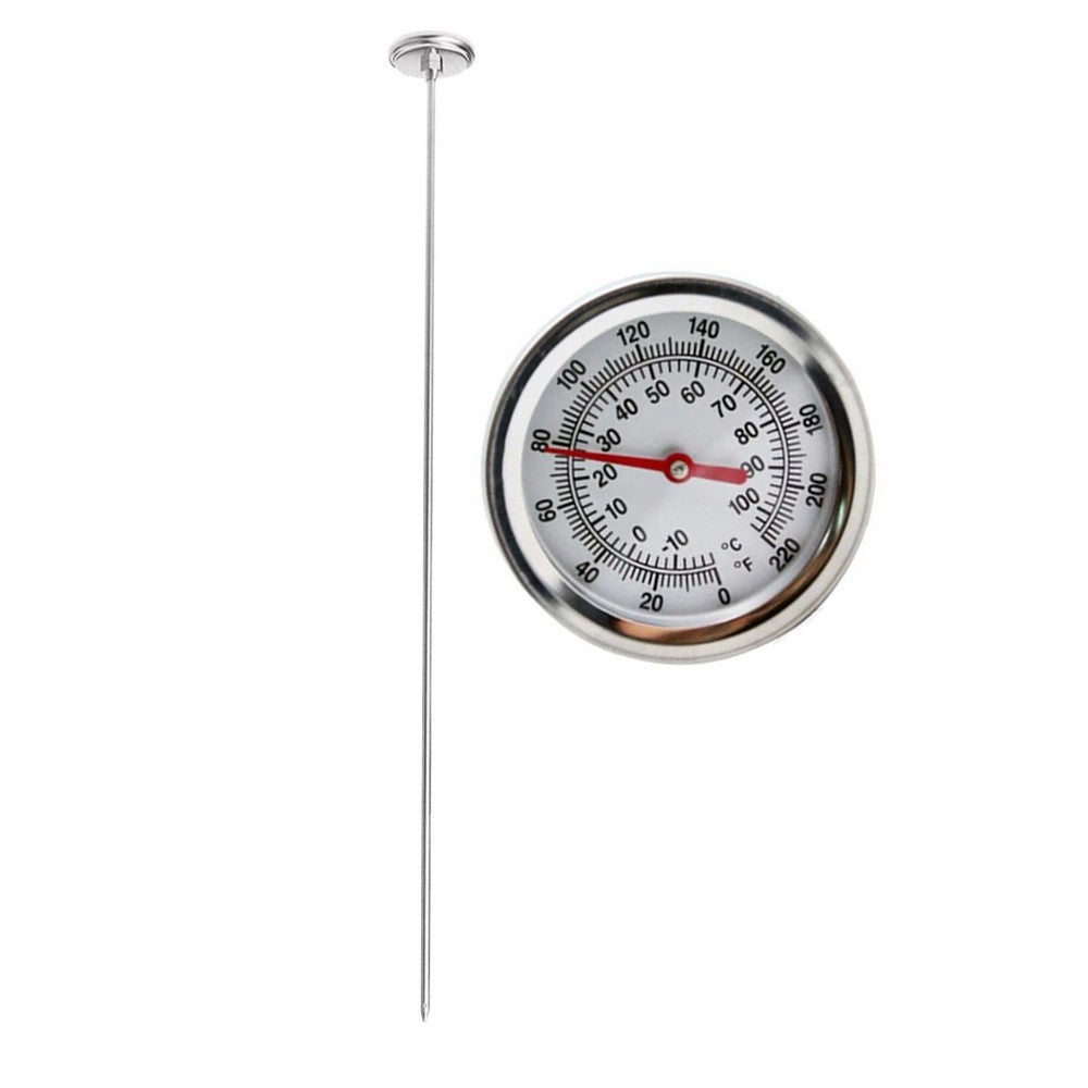 50cm Soil Thermometer Probe with Dial Compost Ground Stainless Steel Temperature Gauge Style 2