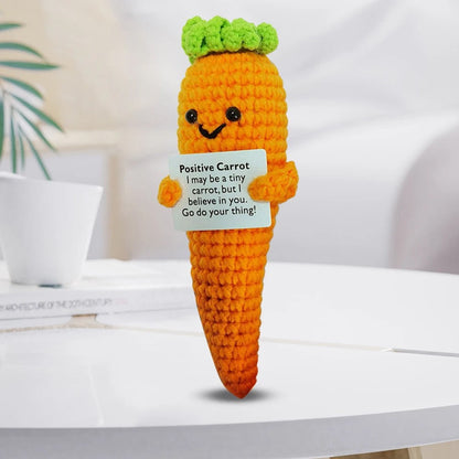 3Pcs Mini Funny Positive Hooking Doll Inspirational Emotional Support Knitting Ornament for Friends Party Style 1