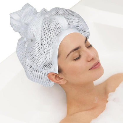 Set of 2Pcs Hair Drying Caps Net Plopping Cap Hair Bonnet with Drawstring