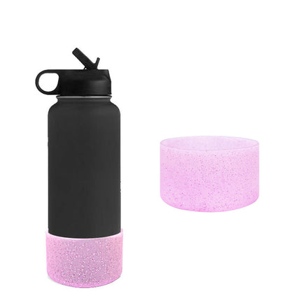 Silicone Protective Sleeve Compatible with Stanley Tumbler Bling Anti-Slip Cover Pink