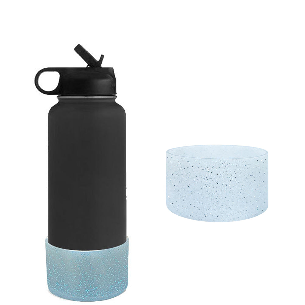 Silicone Protective Sleeve Compatible with Stanley Tumbler Bling Anti-Slip Cover White