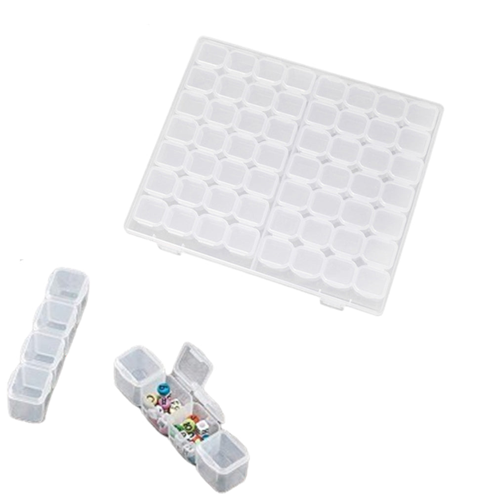 Mini Clear Storage Box Portable Jewelry Organizer Box Pill Case