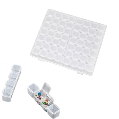 Mini Clear Storage Box Portable Jewelry Organizer Box Pill Case