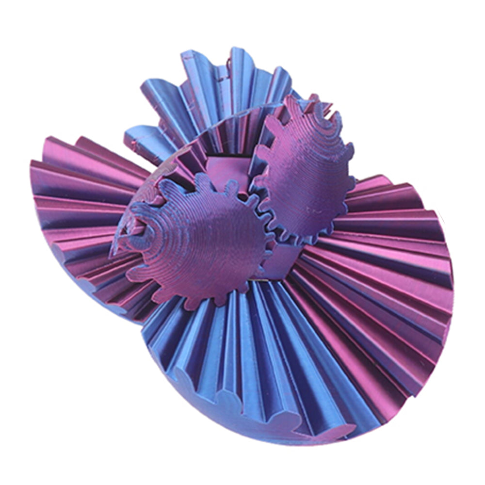 2Pcs 3D Printed Gear Ball Spinner Sphere Cube Fidget Toy for Stress Relief