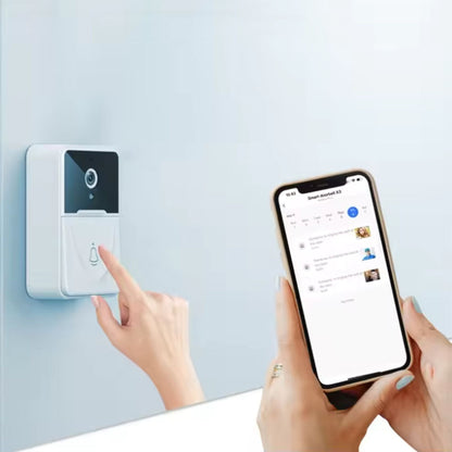 Wireless 2.4G WiFi Smart Doorbell with Night Vision Security Door Bell with Dingdong Machine