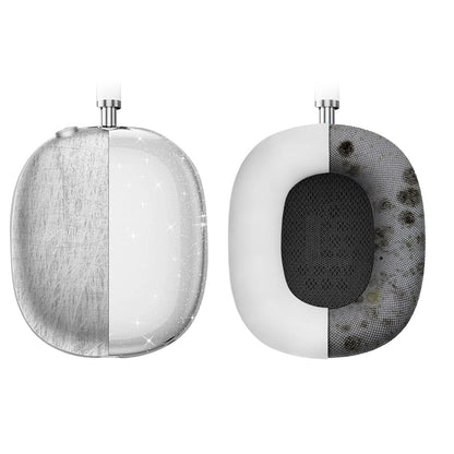 For Apple AirPods Max Headphones Protective Case Clear Silicone Ear Pad Sleeves Full Set Covers Transparent