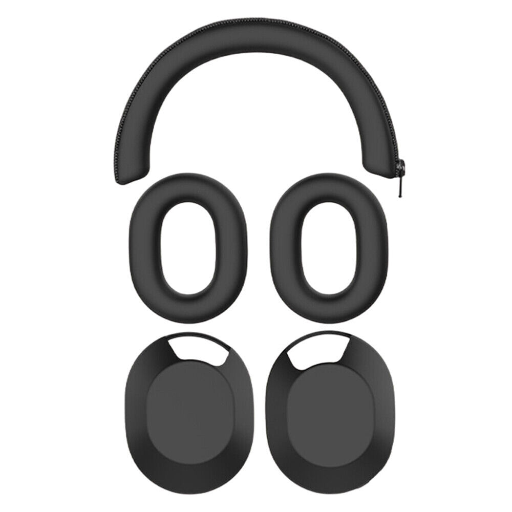 For WH-1000XM5 Headphones Protective Case Silicone Sleeves Full Set Protector Cover Black
