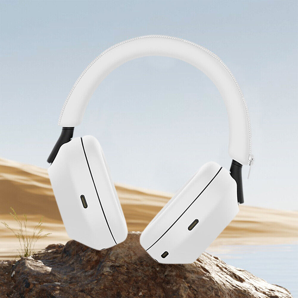 For WH-1000XM5 Headphones Protective Case Silicone Sleeves Full Set Protector Cover White