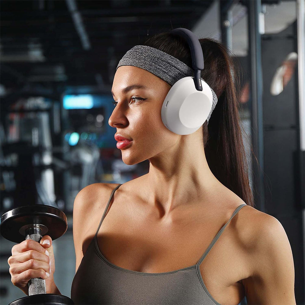 For WH-1000XM5 Headphones Protective Case Silicone Sleeves Full Set Protector Cover White