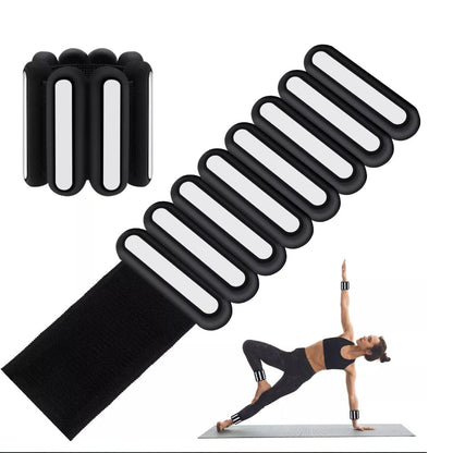 Pair of Adjustable Wrist Ankle Weights Wearable Bangles Silicone Bracelet for Yoga Aerobics Gym Style 1