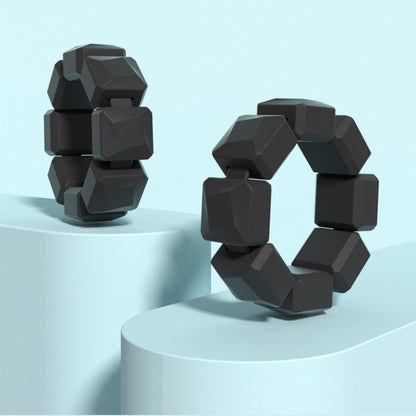 Pair of Silicone Wrist Ankle Weights Unisex Strength Training Set for Walking Running Gym Black