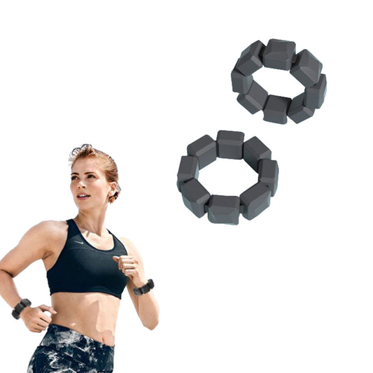 Pair of Silicone Wrist Ankle Weights Unisex Strength Training Set for Walking Running Gym Grey