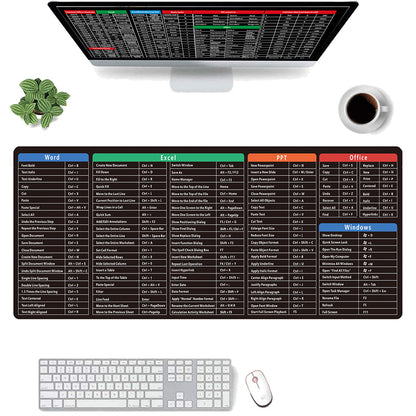 Shortcuts Mouse Pad Excel Office Shortcuts Mouse Pad Keyboard Mat