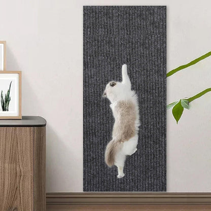 100x40cm Self-Adhesive Cat Scratching Mat Cuttable Climbing Cat Scratcher Pad Scratching Board Mat Dark Grey