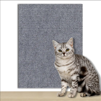 100x40cm Self-Adhesive Cat Scratching Mat Cuttable Climbing Cat Scratcher Pad Scratching Board Mat Light Grey