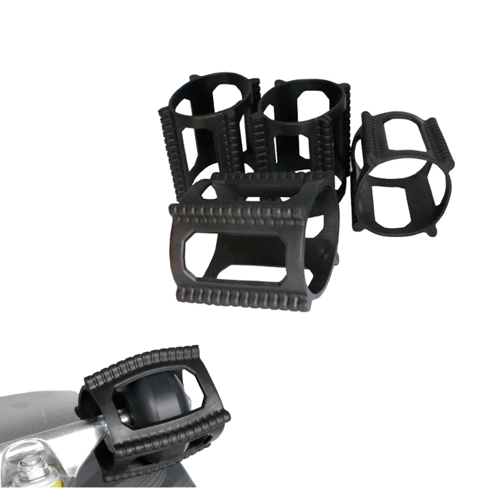 4 Pieces Skater Trick Trainers Silicone Skateboard Wheel Stop Covers  Skater Skill Training Tools Black