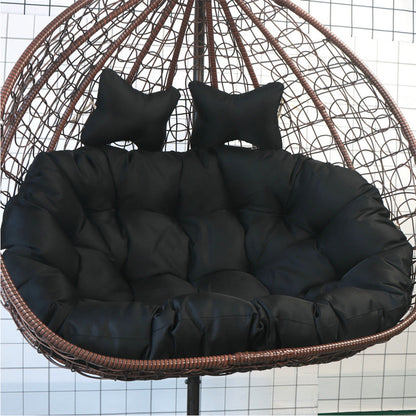 Love Seat Hanging Egg Chair Cushion Swing Chair Seat Pad for Patio Furniture Black
