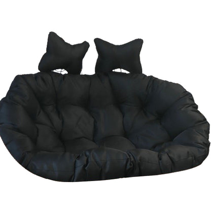 Love Seat Hanging Egg Chair Cushion Swing Chair Seat Pad for Patio Furniture Black