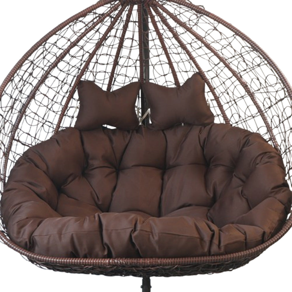 Love Seat Hanging Egg Chair Cushion Swing Chair Seat Pad for Patio Furniture Coffee
