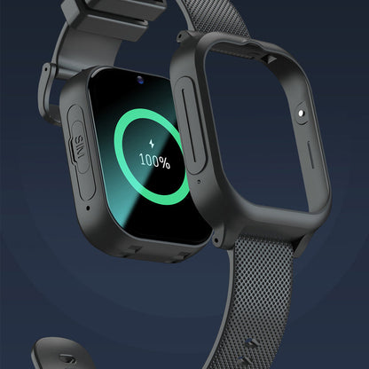 4G Network Kids Smart Watch GPS Positioning Video Call SOS Smartwatch Camera Voice Chat Phone Watch Black