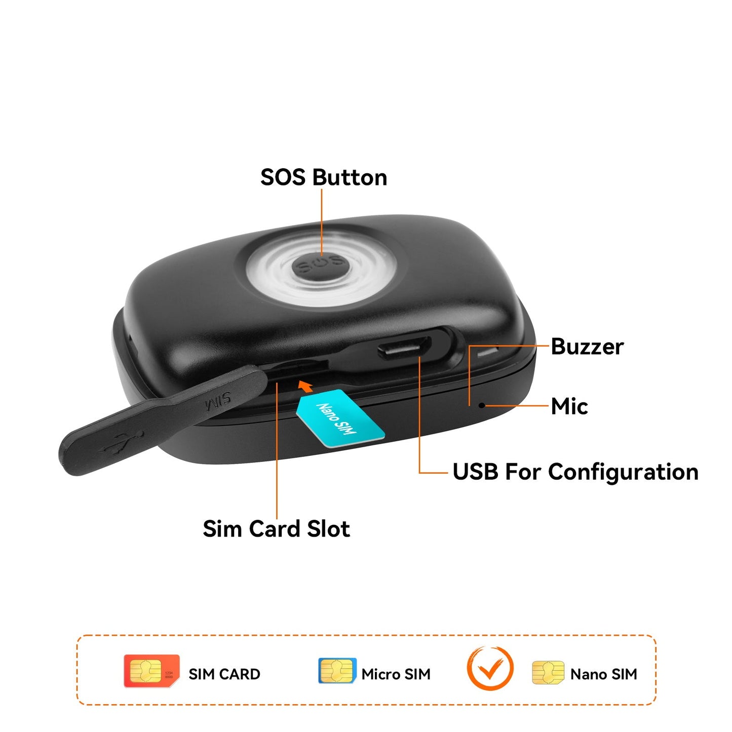 4G Mobile Locator Two-Way Call GPS Tracker Anti-Loss Tracker with Collar for Elderly and Children Pets