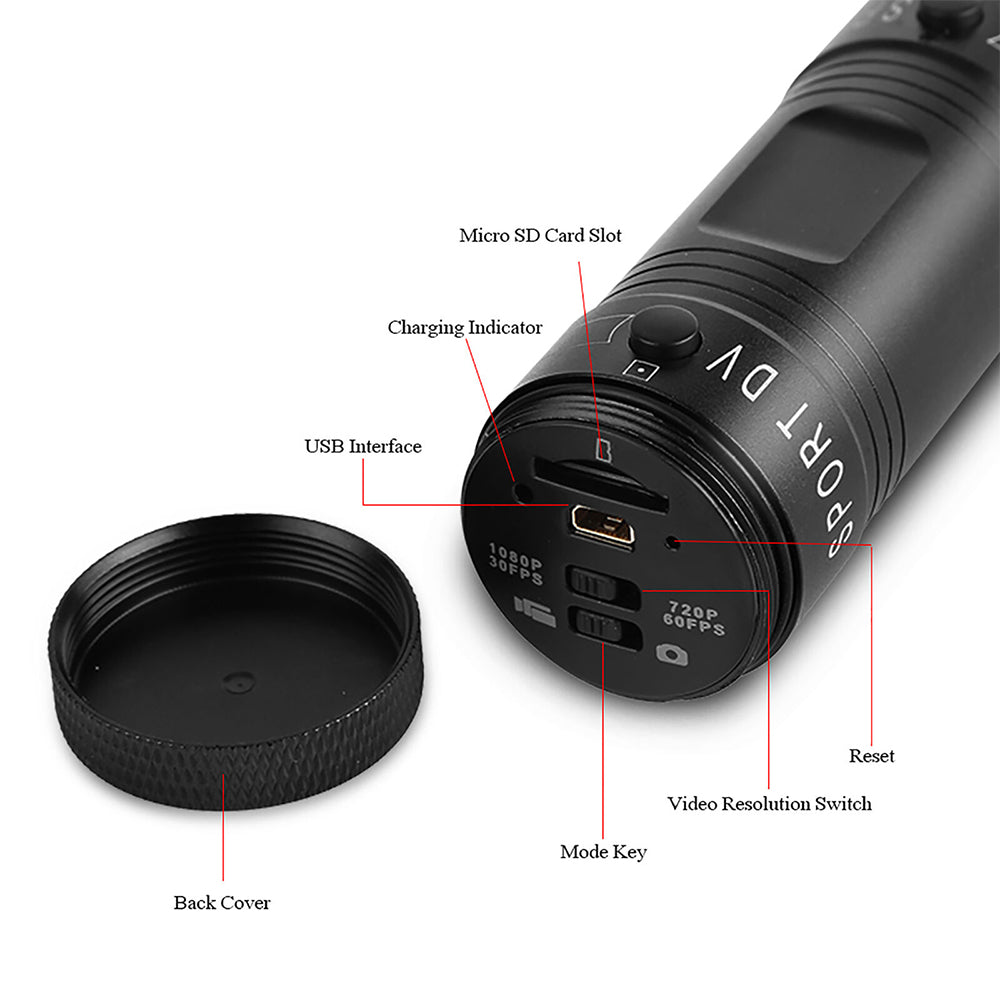 DV Camcorder 1080P HD Mini Sports Camera with 32GB TF Card