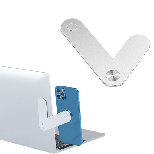 Portable PC Laptop Phone Holder Foldable Screens Expansion Mobile Side Mount Silver