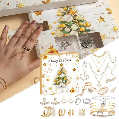 24-Day Jewelry Advent Calendar Bracelets, Necklaces & Earrings Kit Style 3