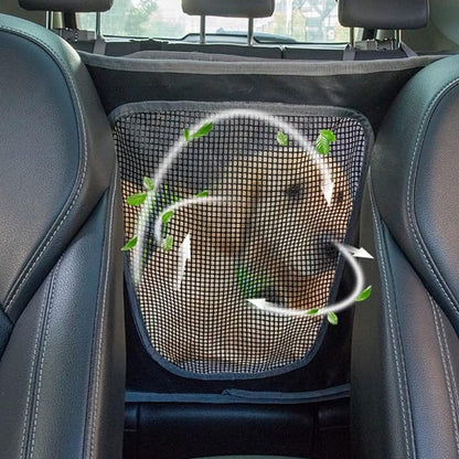 Dog Car Seat Cover with Mesh Window Water Resistant Back Seat Protector  for Cars