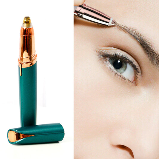 Automatic Electric Eyebrow Trimmer Hair Removal Eyebrow Knife Green