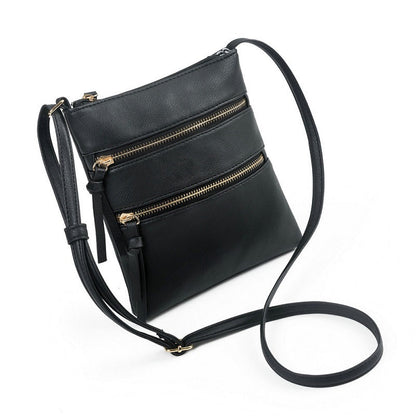 Crossbody Purse Bag for Women Shoulder Bag Multi-Pocket Zipper Purse Black