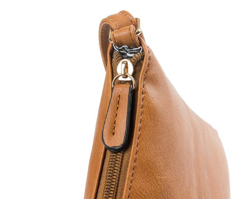 Crossbody Purse Bag for Women Shoulder Bag Multi-Pocket Zipper Purse Brown
