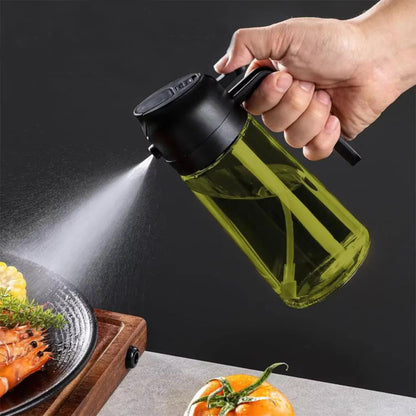 2-in-1 470ml Glass Oil Sprayer Dispenser Kitchen Tool