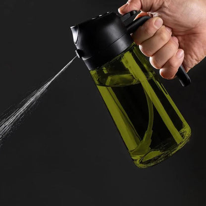 2-in-1 470ml Glass Oil Sprayer Dispenser Kitchen Tool