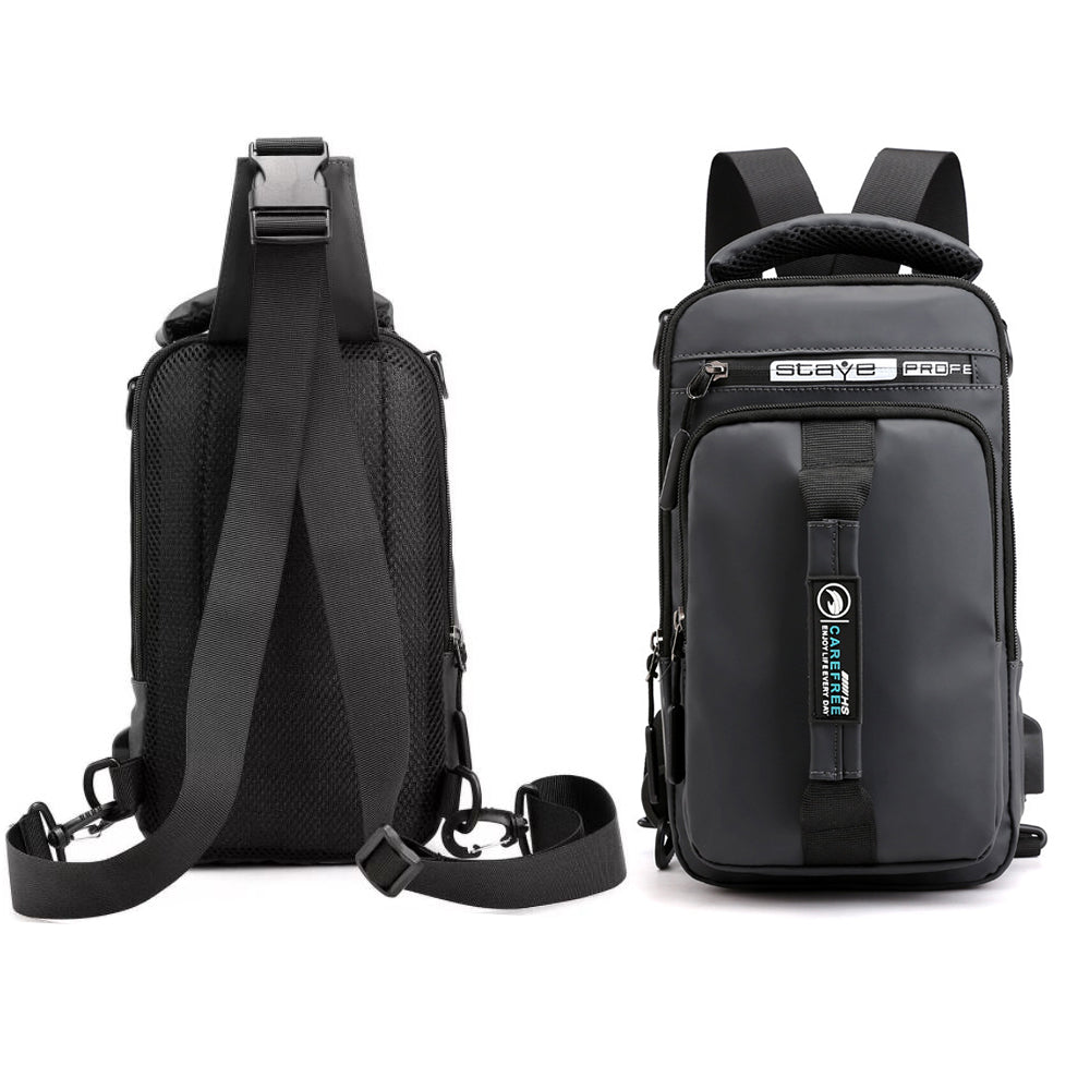 Mens Chest Bag Shoulder Backpack Man Sling Cross Body Satchel Travel Bag