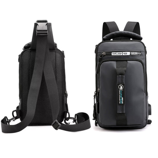 Mens Chest Bag Shoulder Backpack Man Sling Cross Body Satchel Travel Bag