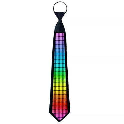Sound Control Light Up Tie with Follow Music Flash for Birthday Anniversary Style 2