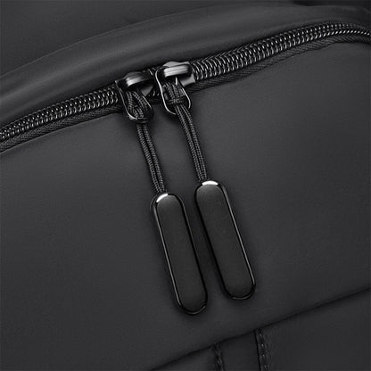 Anti-theft Unisex Laptop Oxford Backpack Travel School Bag with USB Charging Port Black