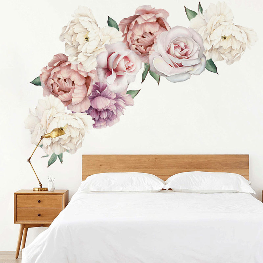 Peony Flower Wall Decals Set
