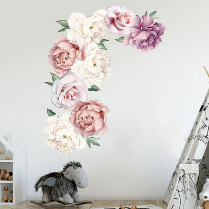 Peony Flower Wall Decals Set