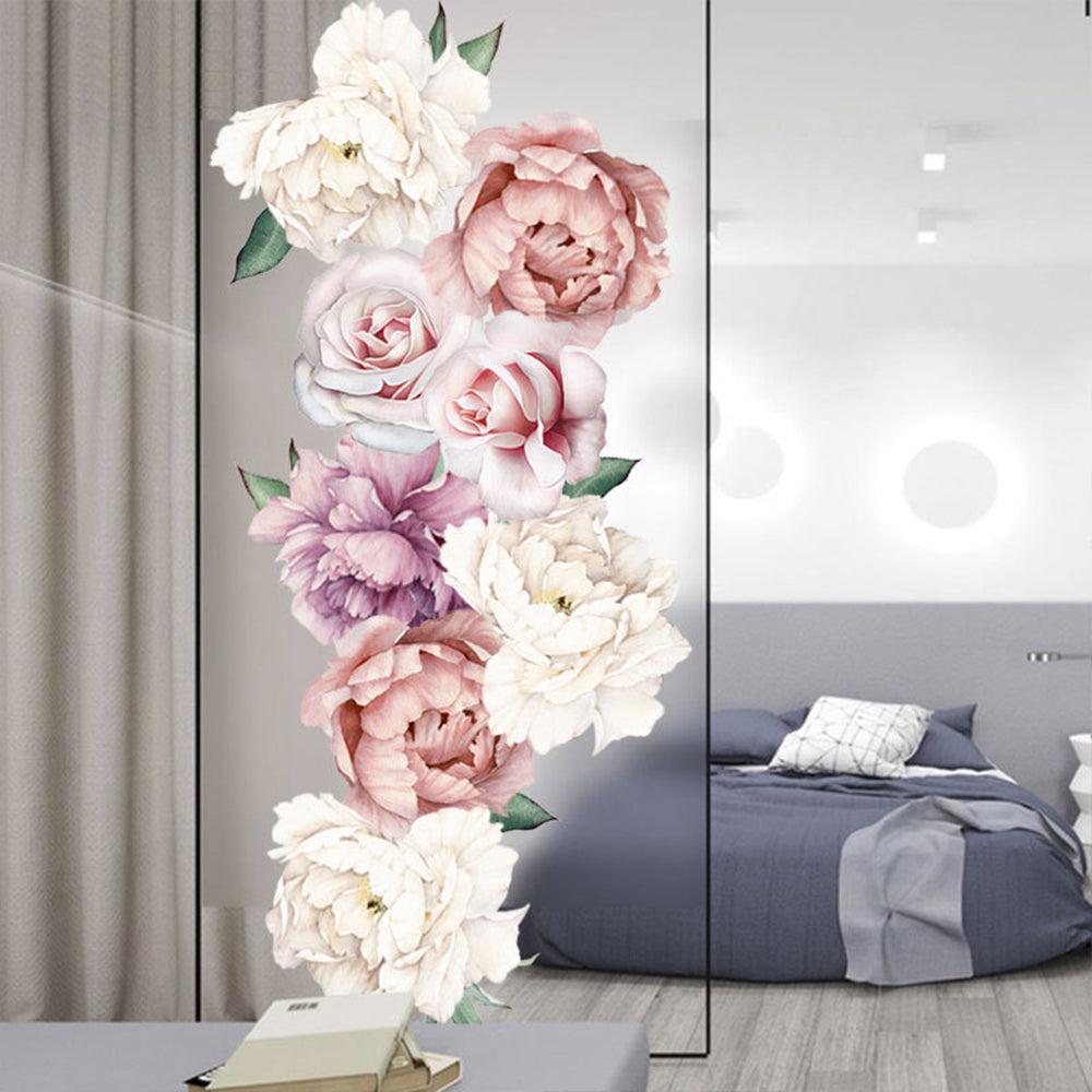 Peony Flower Wall Decals Set