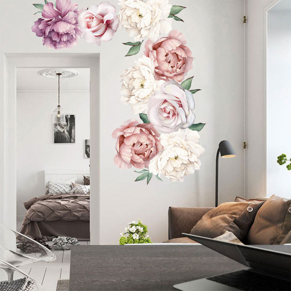 Peony Flower Wall Decals Set