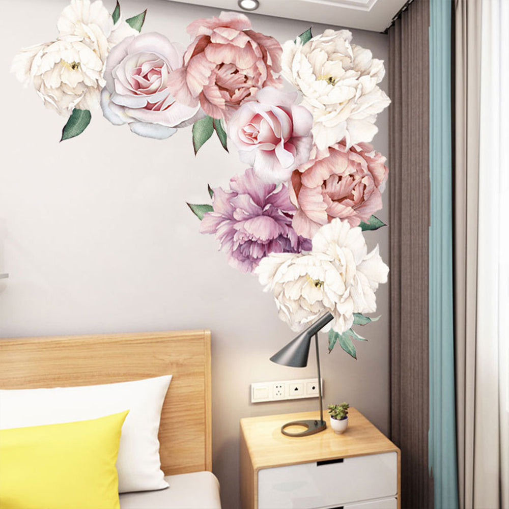 Peony Flower Wall Decals Set