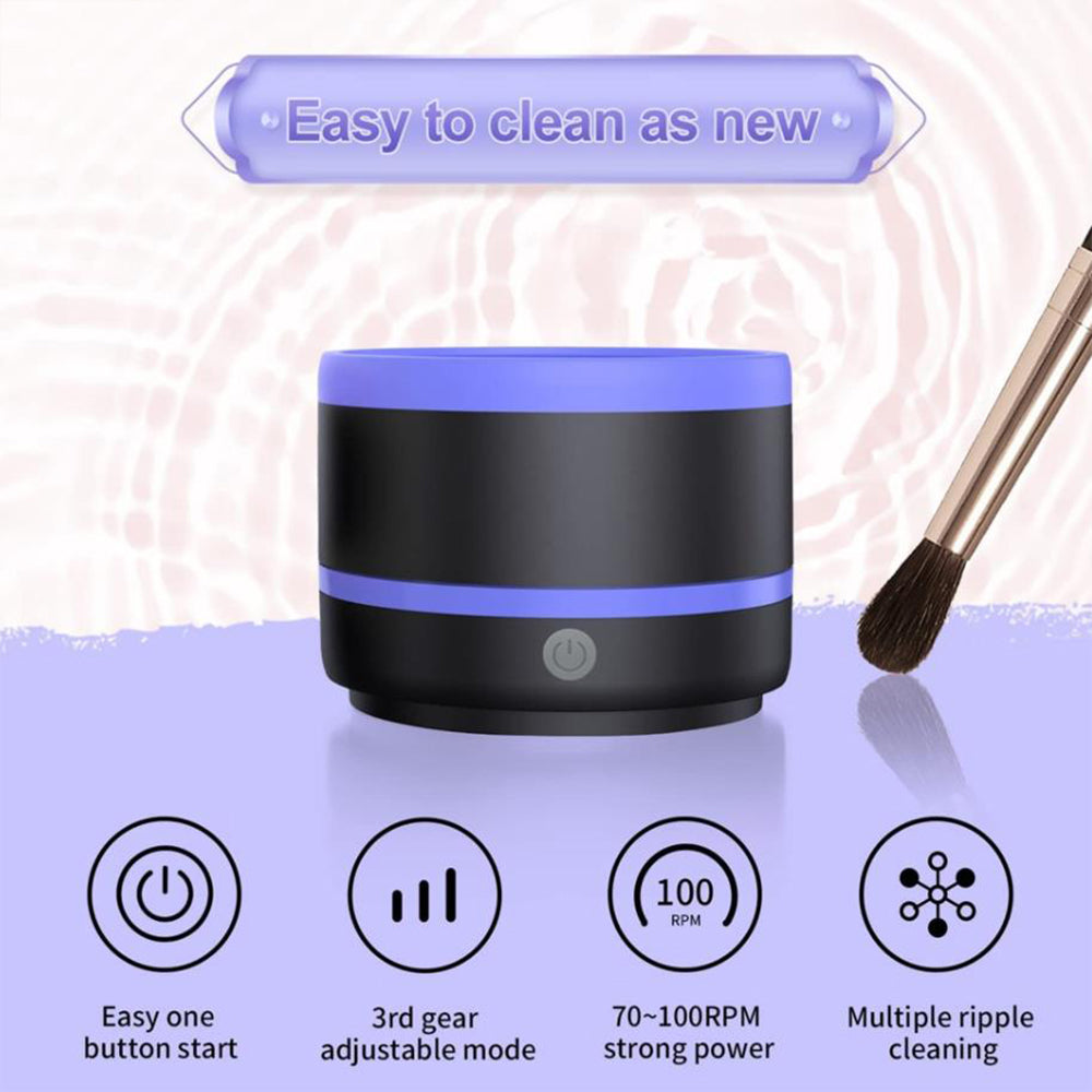 Portable USB Makeup Brush Cleaner Purple