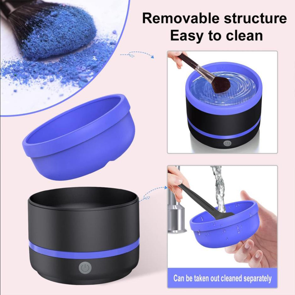 Portable USB Makeup Brush Cleaner Purple