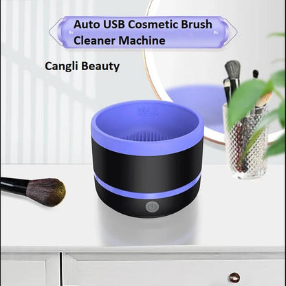 Portable USB Makeup Brush Cleaner Purple