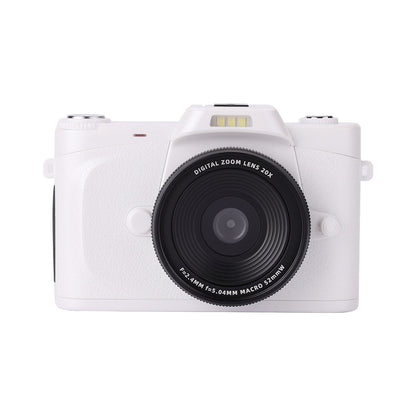 4K Ultra HD Digital Camera with 68MP with 180 Degree  Flip Screen White