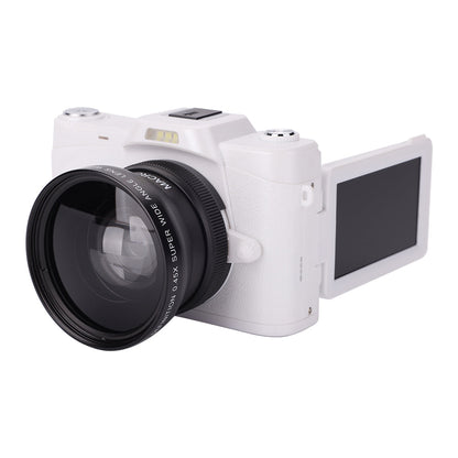 4K Ultra HD Digital Camera with 68MP with 180 Degree  Flip Screen White