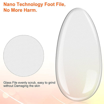 Nano Foot File Callus Remover Glass Professional Pedicure Scrubber